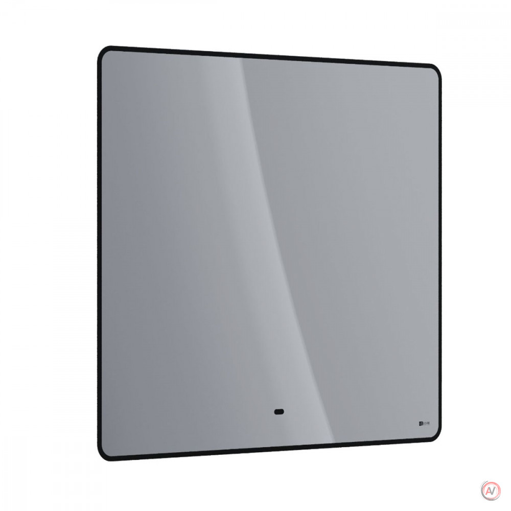 Зеркало Lemark MIOBLACK 90х80 см с интерьерной подсветкой, с подогревом